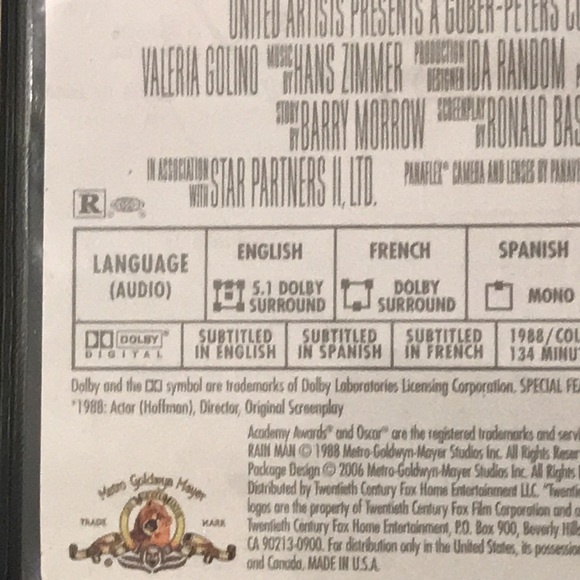 Dustin Hoffman & Tom Cruise in Rain Man DVD - Picture 4 of 6